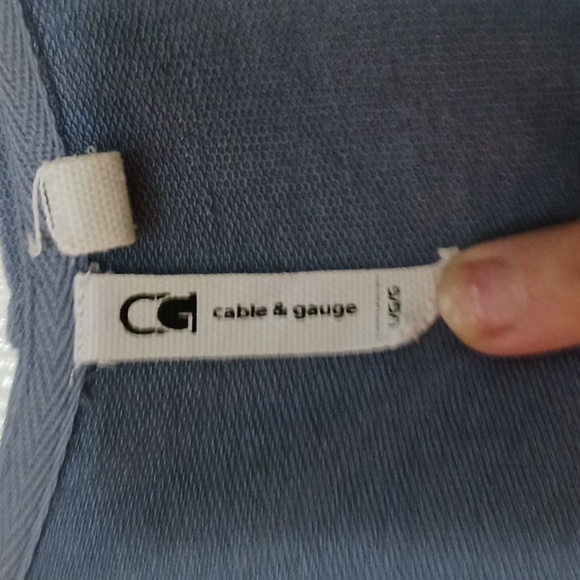 COPY - Womens Cable & Gauge Tunic Hoodie Top Sz.Lg. Blue Zip 20"Pit to Pit Leng… - Picture 3 of 10